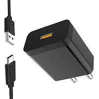 Ultra Fast Type C Charger for Xiaomi Redmi Note 8 Pro Like for Original Type-C Mobile Charger Adapter Wall Charger | Android Charger with 1 M Type-C Charging Data Cable (2.4 Amp, Black) (KTN202100TYPECMI0094)-thumb2