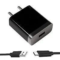 Ultra Fast Type C Charger for Xiaomi Redmi Note 8 Pro Like for Original Type-C Mobile Charger Adapter Wall Charger | Android Charger with 1 M Type-C Charging Data Cable (2.4 Amp, Black) (KTN202100TYPECMI0094)-thumb3