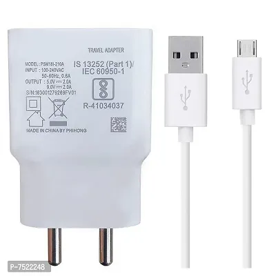 Orensh Ultra Fast Charger For vivo V5 Original Mobile Charger Like Charger Wall Charger | Mobile Fast Charger | Android Charger with 1 Meter Micro USB Charging Data Cable By A2Z Shop (White) (VI-USB-2021-007)-thumb0