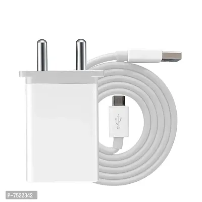 Hi Speed Mobile Charger for Oppo F1s / F3/Plus, F5/Youth, F7, A83, A37f, A37, A71, A57 Original Adapter Mobile Charger | Wall Charger | Travel Charger with 1 M Charging Data Cable (2.4 Amp, White)-thumb5