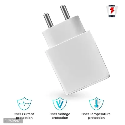 Orensh Ultra Fast Charger For vivo V5 Original Mobile Charger Like Charger Wall Charger | Mobile Fast Charger | Android Charger with 1 Meter Micro USB Charging Data Cable By A2Z Shop (White) (VI-USB-2021-007)-thumb3