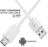 Hi Speed Mobile Charger for Oppo F1s / F3/Plus, F5/Youth, F7, A83, A37f, A37, A71, A57 Original Adapter Mobile Charger | Wall Charger | Travel Charger with 1 M Charging Data Cable (2.4 Amp, White)-thumb3