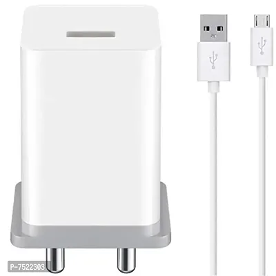 Orensh Ultra Fast Charger for Oppo A3s Original Charger Adapter Wall Charger | Mobile Chargers | Android USB Charger with 1m Micro USB Charging Data Cable .(White) (OPP-USB-2021-001)-thumb0