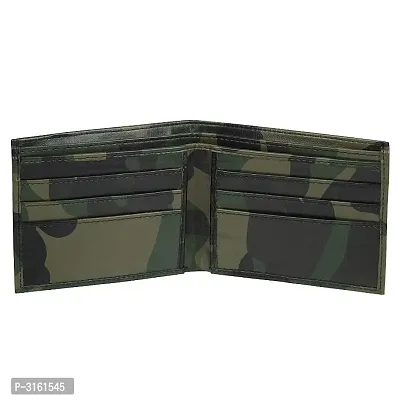 Moody Max- Men's Bi-Fold Pu Leather Wallet (Army)-thumb2