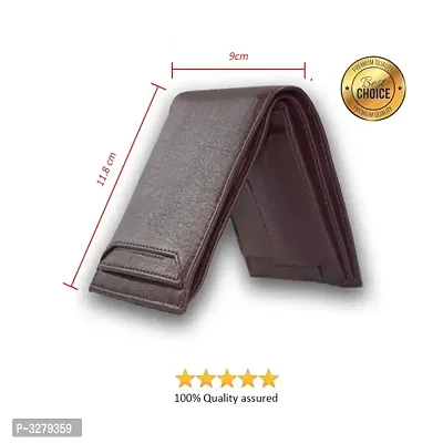 Men's Slider Brown Artificial Leather Wallet (7 Card Slots)