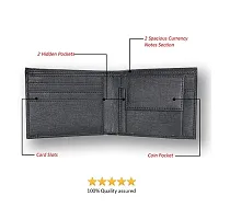 Men's Slider Black Artificial Leather Wallet (7 Card Slots)-thumb2