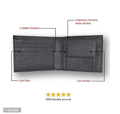 Men's Slider Black Artificial Leather Wallet (7 Card Slots)-thumb3