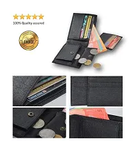 Men's Slider Black Artificial Leather Wallet (7 Card Slots)-thumb3