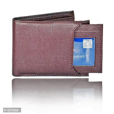 Men's Slider Brown Artificial Leather Wallet (7 Card Slots)-thumb2