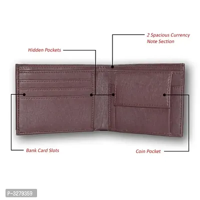 Men's Slider Brown Artificial Leather Wallet (7 Card Slots)-thumb3