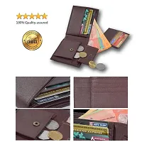 Men's Slider Brown Artificial Leather Wallet (7 Card Slots)-thumb4