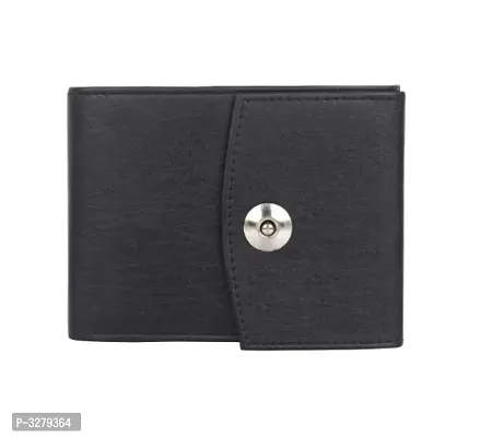 Artificial Leather Men's Wallet - Black-thumb2