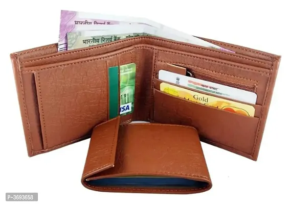 Men's Tan Leather Wallet (10 Card Slots)-thumb2