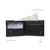 2 in 1 Pu Black Wallet  Belt Combo for Men's-thumb3