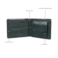 Moody Max Men's Genuine Green Pu Leather Wallet-thumb1