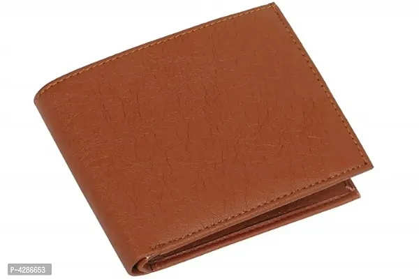 Moody Max Men's Genuine Leatherette 10 cards Album Wallet -Tan-thumb2