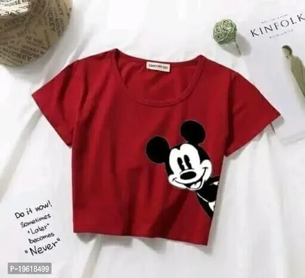 Half sleeves Crop top (Mickey)