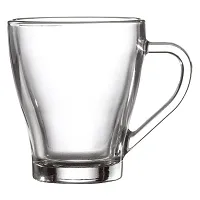 UNIGLASS Hollywood Glass Coffee/Tea Mug Set (255ml, Transparent) Set of 2-thumb4
