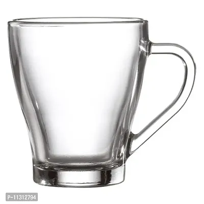 UNIGLASS Hollywood Glass Coffee/Tea Mug Set (255ml, Transparent) Set of 2-thumb5