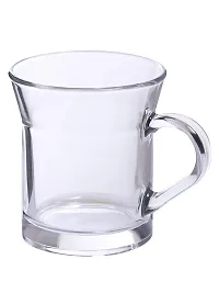 Uniglass Miami Glass Coffee/Tea Mugs Set (Transparent, 300ml) Set of 2-thumb1