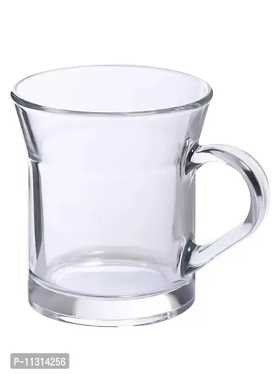 Uniglass Miami Glass Coffee/Tea Mugs Set (Transparent, 300ml) Set of 2-thumb2