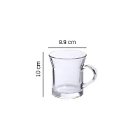 Uniglass Miami Glass Coffee/Tea Mugs Set (Transparent, 300ml) Set of 2-thumb2