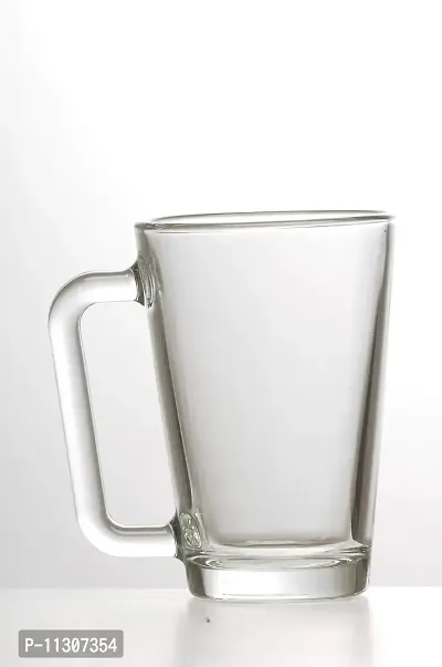 Uniglass Angeles Glass Coffee/Tea Mugs Set (Transparent, 260ml) Set of 2-thumb5