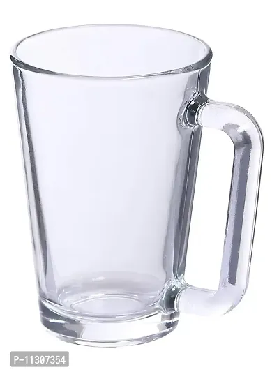 Uniglass Angeles Glass Coffee/Tea Mugs Set (Transparent, 260ml) Set of 2-thumb3