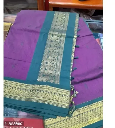 Stylish Art Silk Purple Saree With Blouse Piece For Women-thumb0