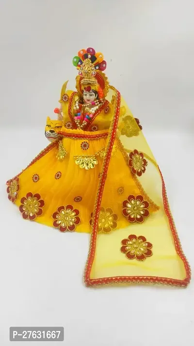 SIZE 4,5 (MATA RANI BEAUTIFUL LAHENGA WITH CHUNRI )Rani Vastra, Devi MATA Poshak, Durga MATA Dress, Radha Rani Poshak-thumb0