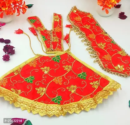 SIZE 4,5 (MATA RANI BEAUTIFUL LAHENGA WITH CHUNRI )Rani Vastra, Devi MATA Poshak, Durga MATA Dress, Radha Rani Poshak