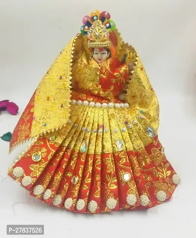 SIZE 5  IZIRETA  MATA Rani Dress l Lehanga Patka l Poshak for Durga MATA Devi Ji with Heavy Kangan and Mala for Navratri Special-thumb0