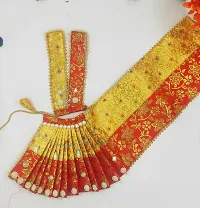 SIZE 5  IZIRETA  MATA Rani Dress l Lehanga Patka l Poshak for Durga MATA Devi Ji with Heavy Kangan and Mala for Navratri Special-thumb1