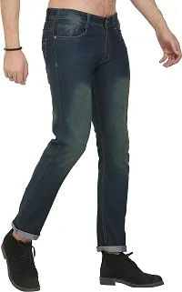 Sobbers Polycotton Casual Comfortable Slim-Fit Mid-Rise Jeans for Men-thumb2