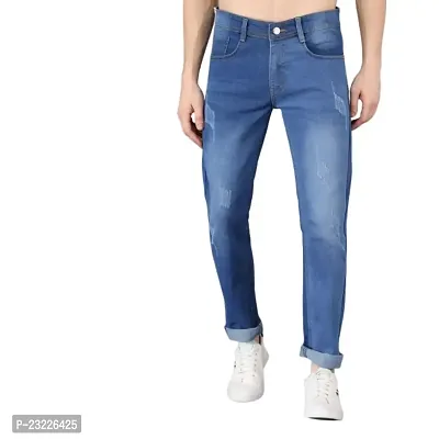 Sobbers Denim Casual Comfortable Slim Fit Mid Rise Jeans for Men