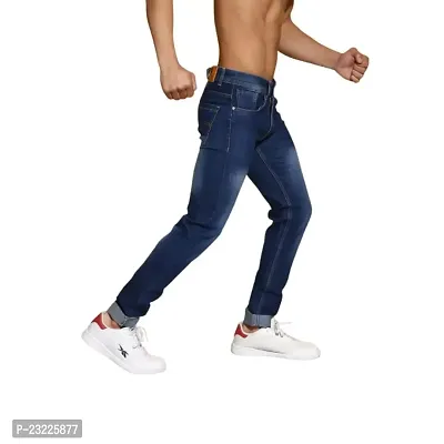 Sobbers Denim Casual Comfortable Slim Fit Mid Rise Jeans for Men