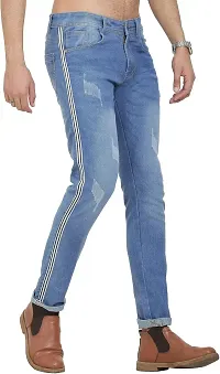 Stylish Blue Polycotton Mid-Rise Jeans For Men-thumb3