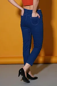 Sobbers Denim Casual Comfortable Skinny Fit High Rise Jeans for Women-thumb1