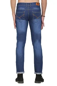 Blue Polycotton Distress Regular Fit Mid-Rise Jeans-thumb1