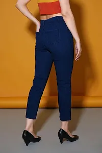 Sobbers Denim Casual Comfortable Skinny Fit Mid Rise Jeans for Women-thumb1