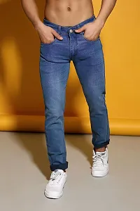 Sobbers Men's Denim Casual Comfortable Slim Fit Mid Rise Jeans-thumb1