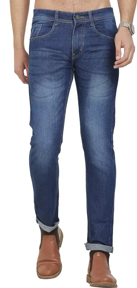 Comfortable Slim-Fit Mid Rise Jeans for Men