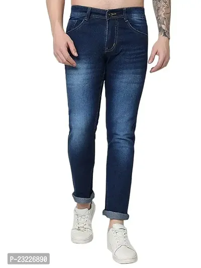 Sobbers Denim Casual Comfortable Regular Fit Mid Rise Jeans for Men-thumb0