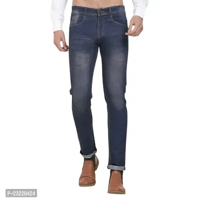 Sobbers Polycotton Casual Comfortable Slim-Fit Mid Rise Jeans for Men  Boys
