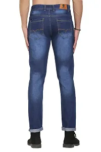 Stylish Blue Polycotton Mid-Rise Jeans For Men-thumb1