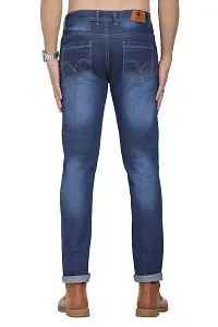 Stylish Blue Polycotton Mid-Rise Jeans For Men-thumb1