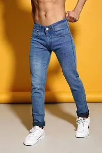Sobbers Men's Denim Casual Comfortable Slim Fit Mid Rise Jeans-thumb4