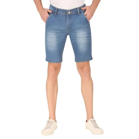 Sobbers Polycotton Casual Comfortable Mid-Rise Regular Shorts for Men