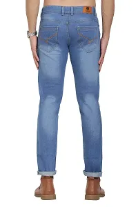 Stylish Blue Polycotton Mid-Rise Jeans For Men-thumb1