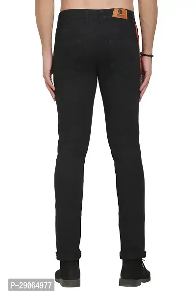Stylish Black Polycotton Mid-Rise Jeans For Men-thumb2